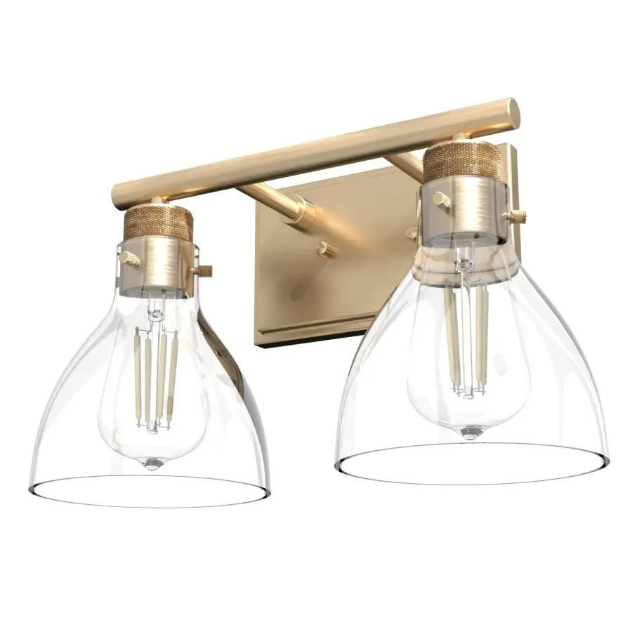 Van Nuys Two Light Bathroom Vanity in Alturas Gold - Image 10