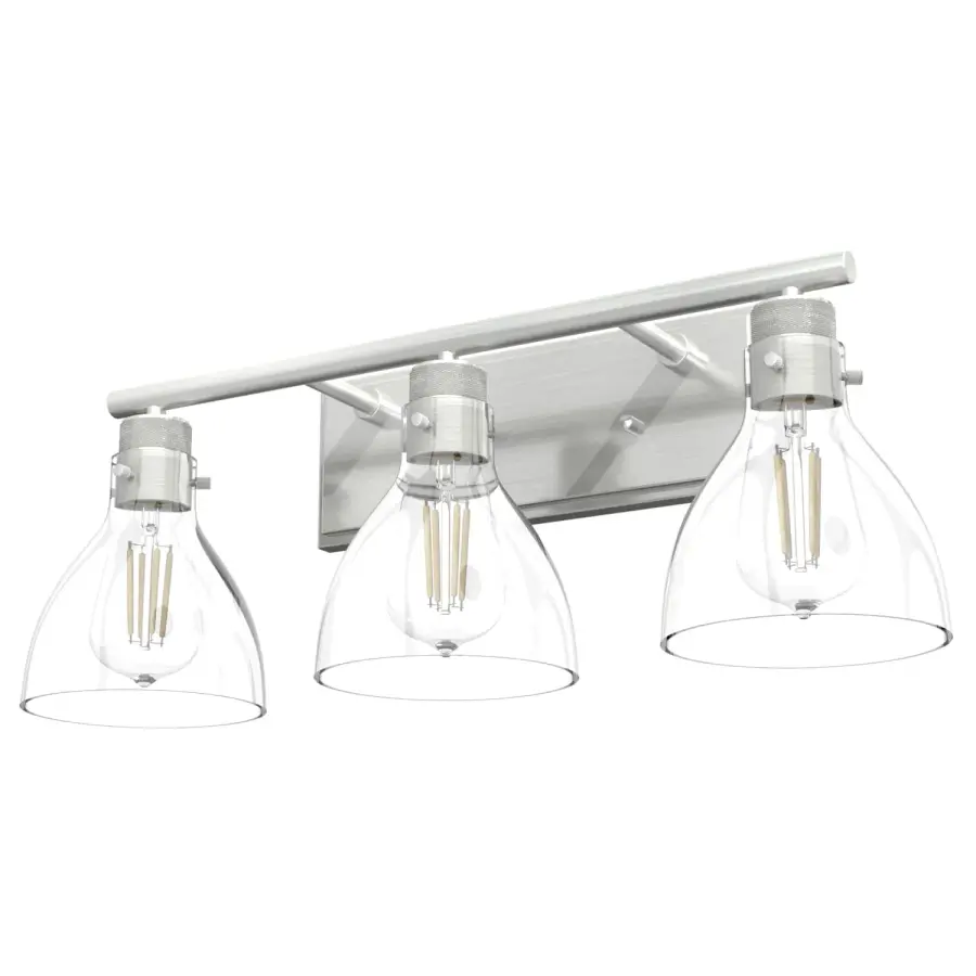 Van Nuys Three Light Bathroom Vanity in Brushed Nickel - Image 13