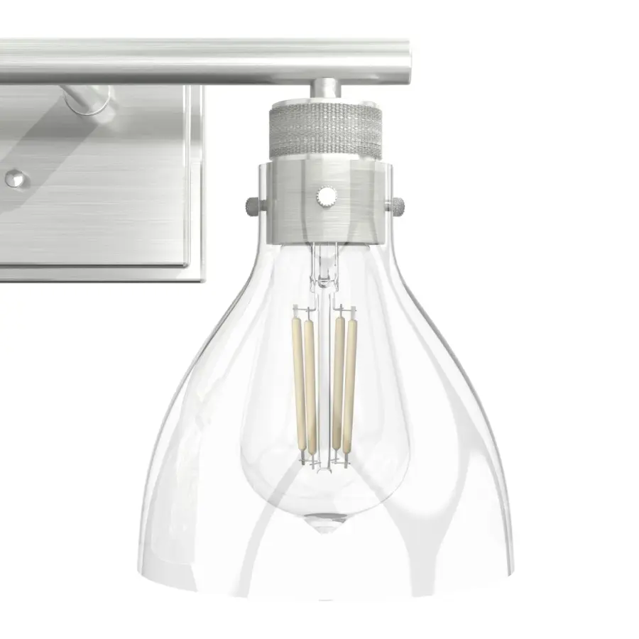 Van Nuys Three Light Bathroom Vanity in Brushed Nickel - Image 21