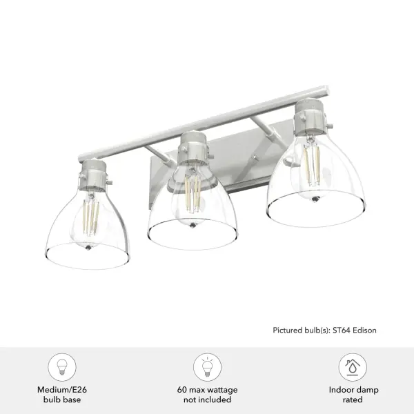 Van Nuys Three Light Bathroom Vanity in Brushed Nickel - Image 6