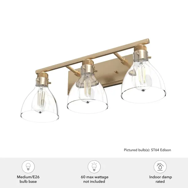 Van Nuys Three Light Bathroom Vanity in Brushed Nickel - Image 8