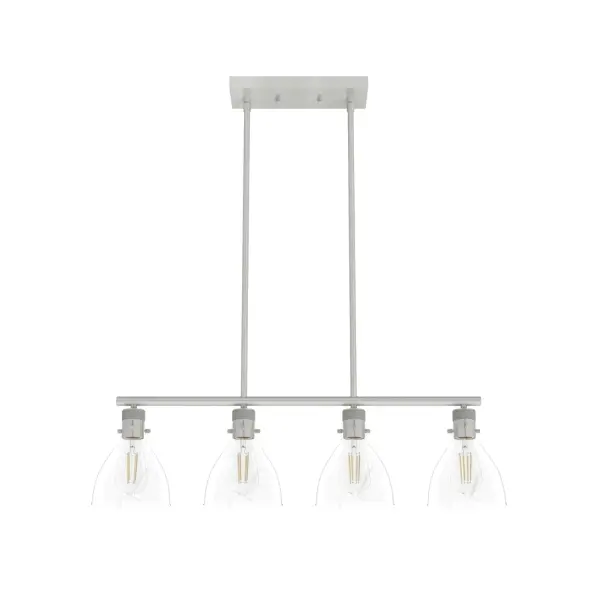 Van Nuys Four Light Linear Chandelier in Brushed Nickel - Image 12