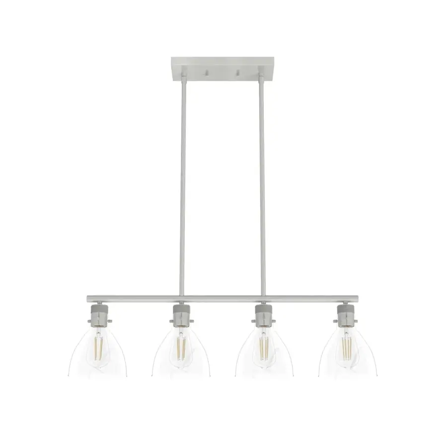 Van Nuys Four Light Linear Chandelier in Brushed Nickel - Image 12