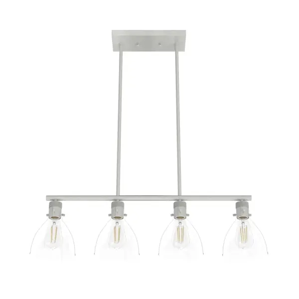 Van Nuys Four Light Linear Chandelier in Brushed Nickel - Image 14