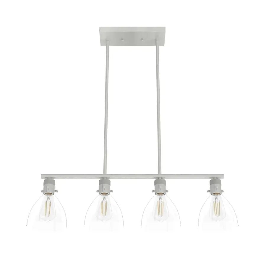 Van Nuys Four Light Linear Chandelier in Brushed Nickel - Image 14