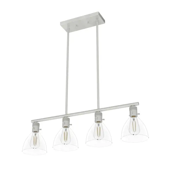 Van Nuys Four Light Linear Chandelier in Brushed Nickel - Image 16
