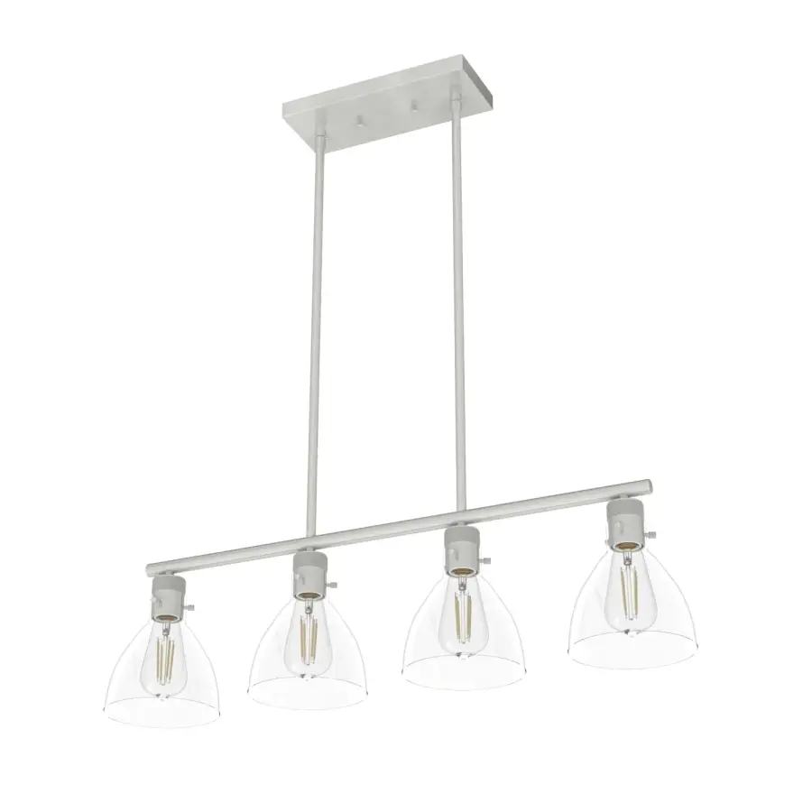 Van Nuys Four Light Linear Chandelier in Brushed Nickel - Image 16