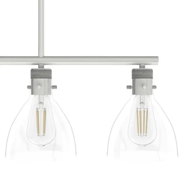 Van Nuys Four Light Linear Chandelier in Brushed Nickel - Image 18