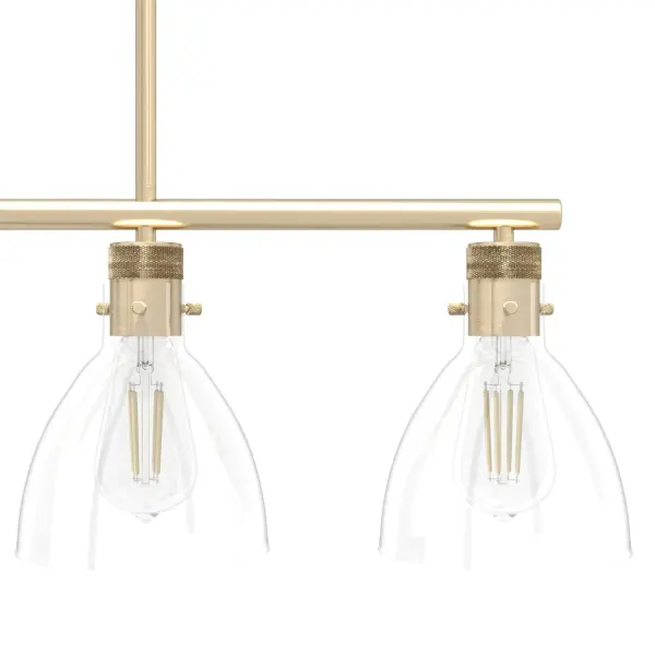 Van Nuys Four Light Linear Chandelier in Brushed Nickel - Image 19