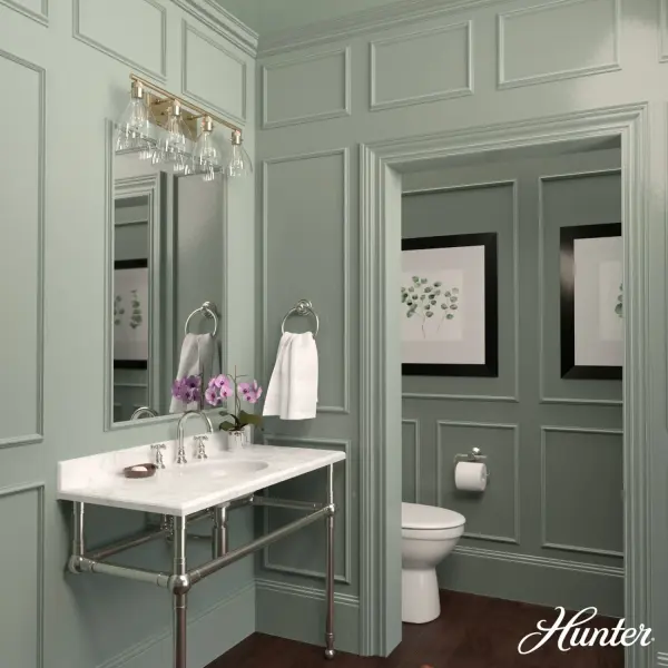 Van Nuys Four Light Bathroom Vanity in Alturas Gold - Image 3