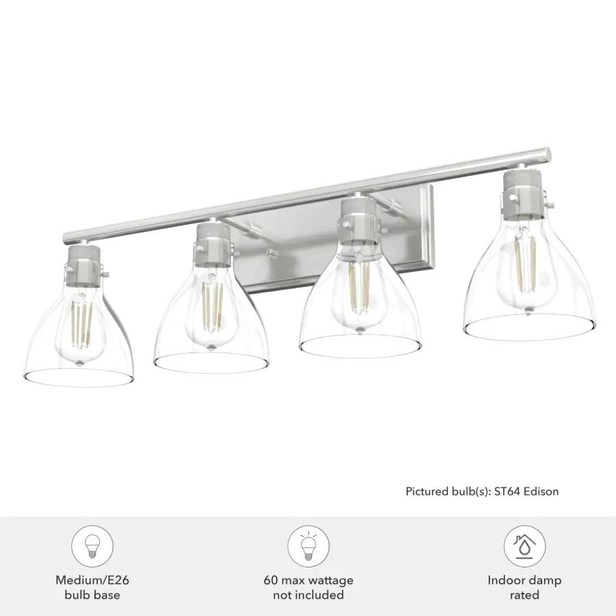 Van Nuys Four Light Bathroom Vanity in Alturas Gold - Image 6