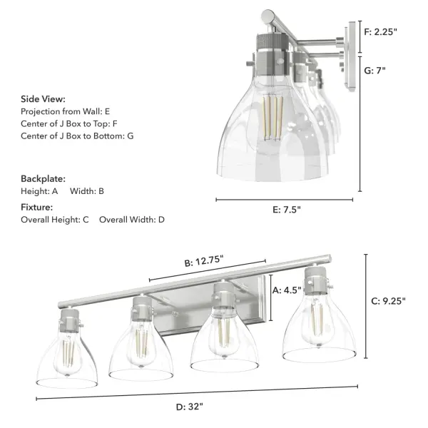 Van Nuys Four Light Bathroom Vanity in Alturas Gold - Image 8