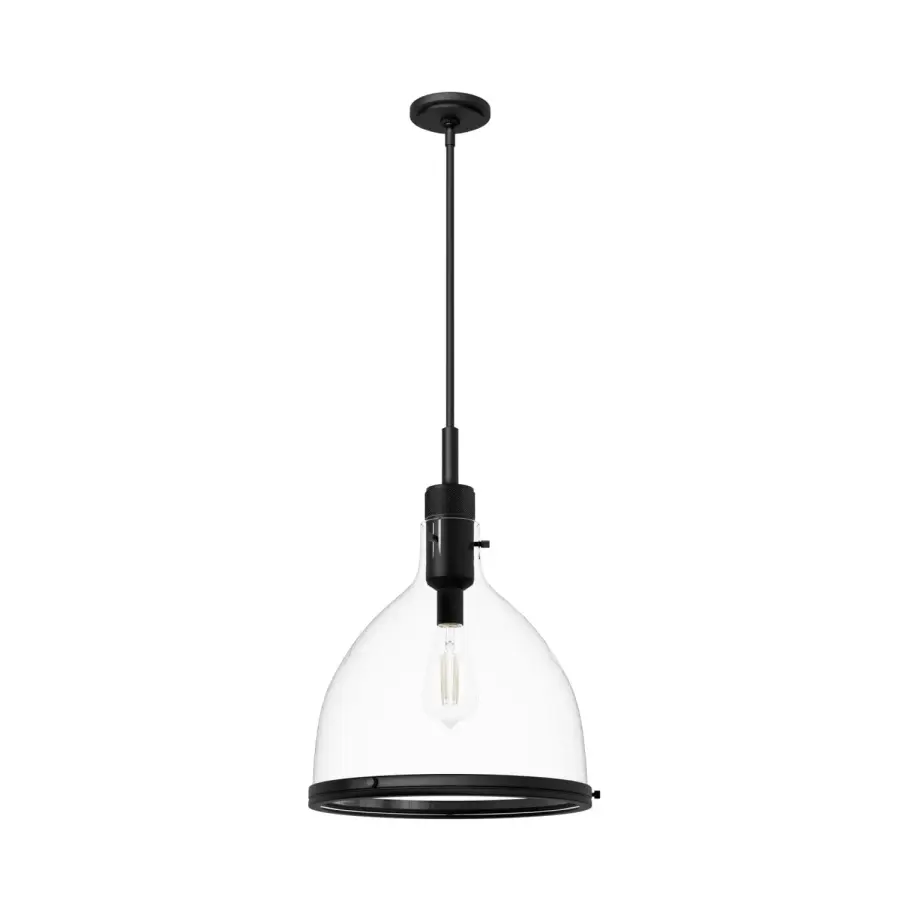 Van Nuys One Light Pendant in Matte Black - Image 1