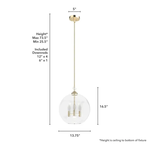 High Oaks Three Light Pendant in Alturas Gold - Image 11