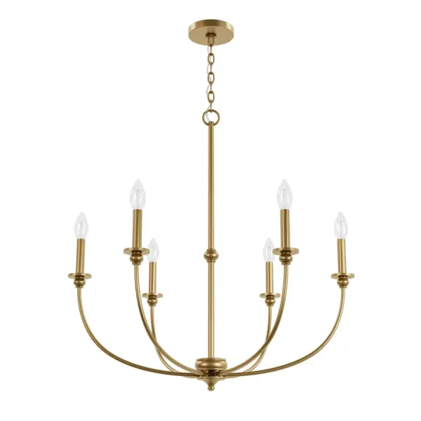 Southcrest Six Light Chandelier in Distressed White - Image 19
