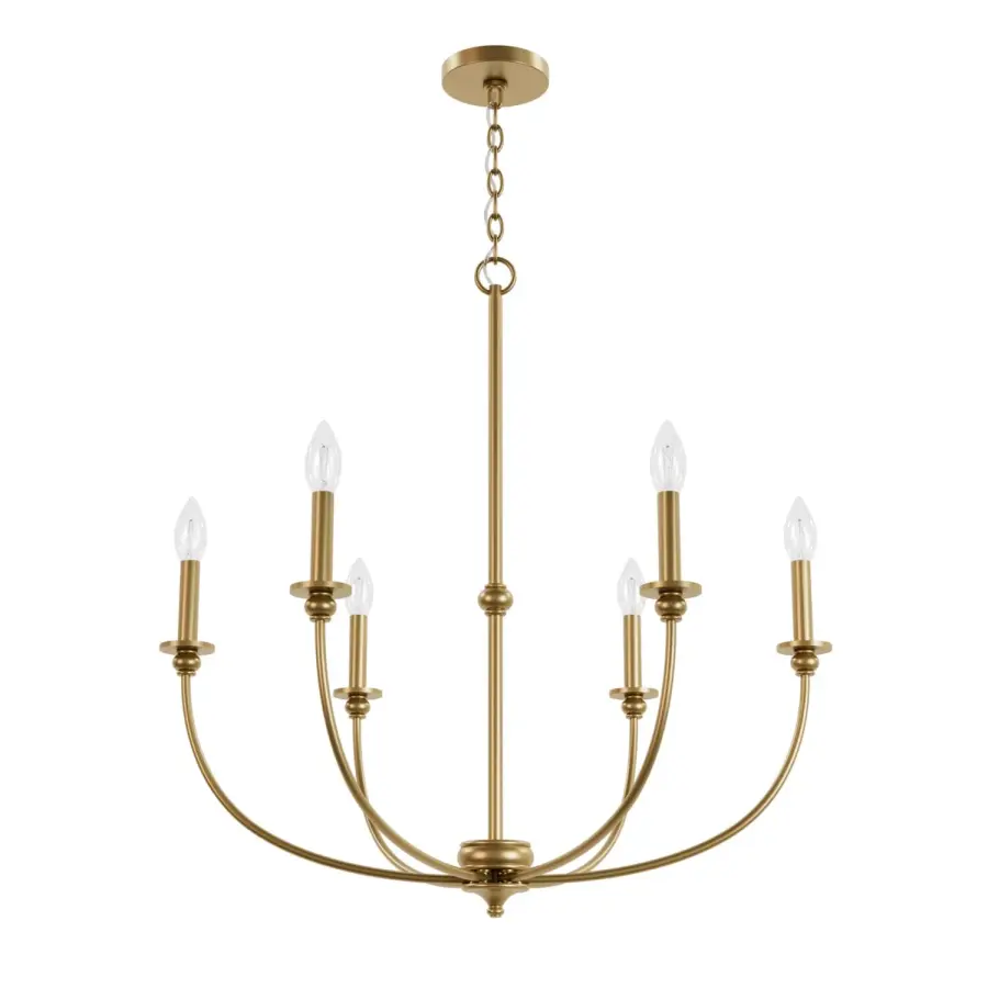 Southcrest Six Light Chandelier in Distressed White - Image 19