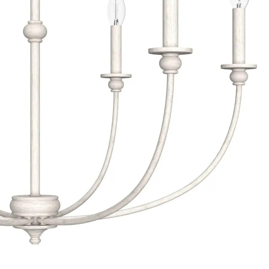 Southcrest Six Light Chandelier in Distressed White - Image 21