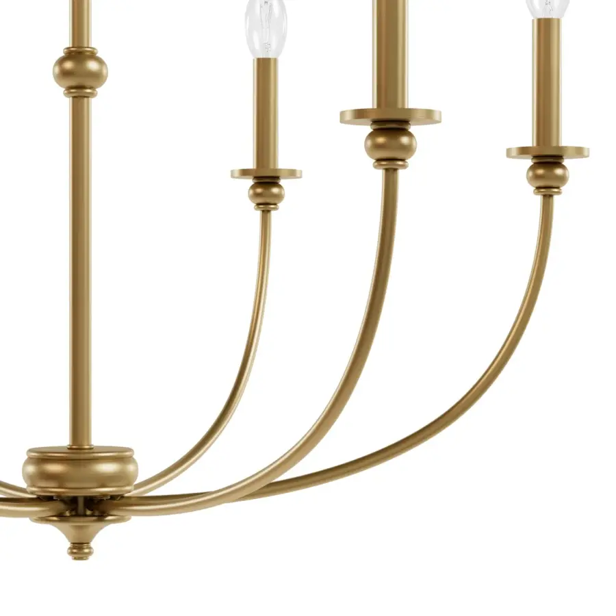 Southcrest Six Light Chandelier in Distressed White - Image 22