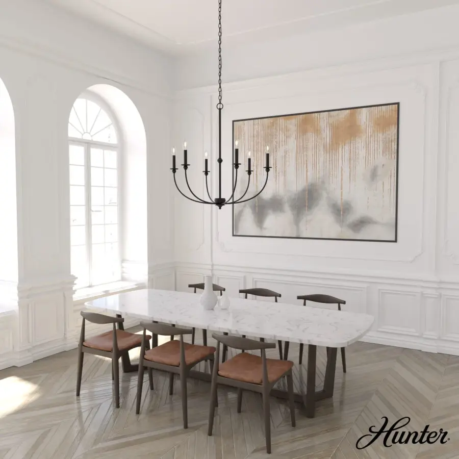 Southcrest Six Light Chandelier in Distressed White - Image 4