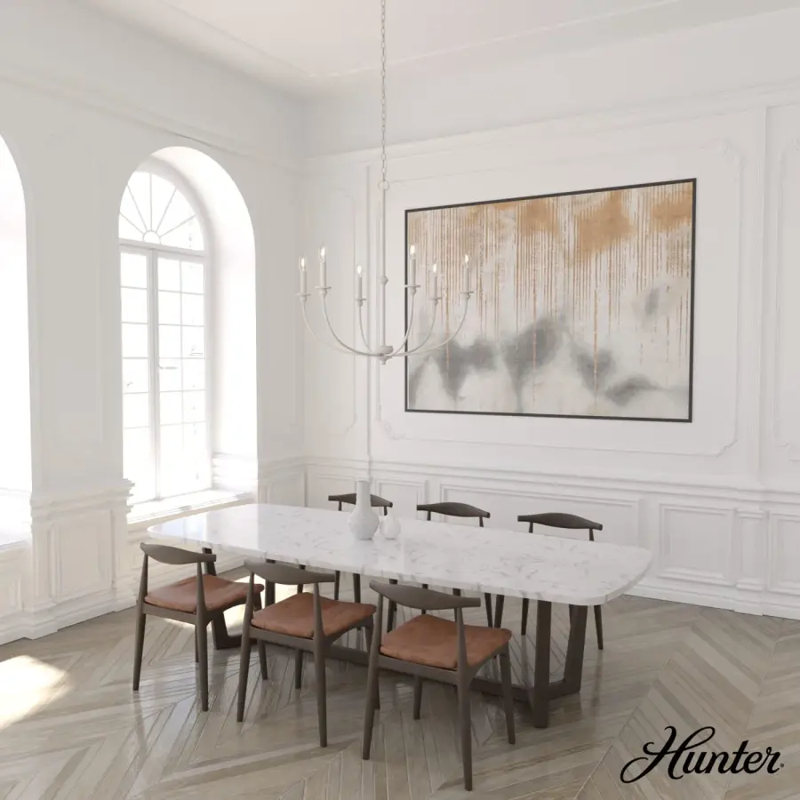 Southcrest Six Light Chandelier in Distressed White - Image 5