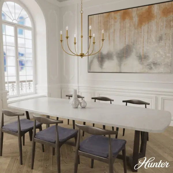 Southcrest Six Light Chandelier in Distressed White - Image 6