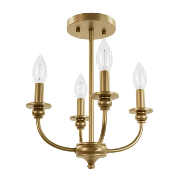Southcrest Four Light Semi-Flush Mount in Luxe Gold - Image 15