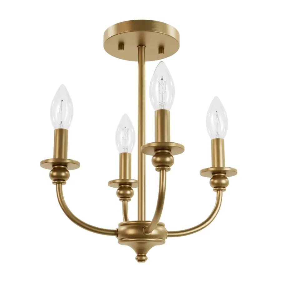 Southcrest Four Light Semi-Flush Mount in Luxe Gold - Image 15