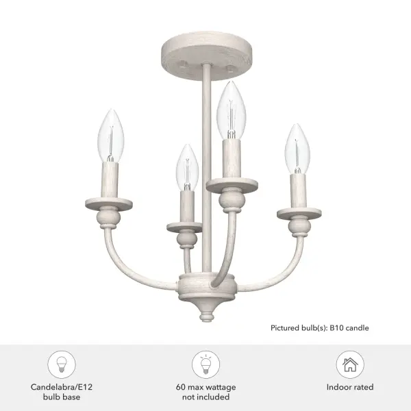 Southcrest Four Light Semi-Flush Mount in Luxe Gold - Image 6