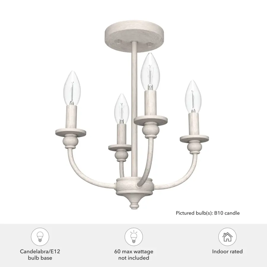 Southcrest Four Light Semi-Flush Mount in Luxe Gold - Image 6