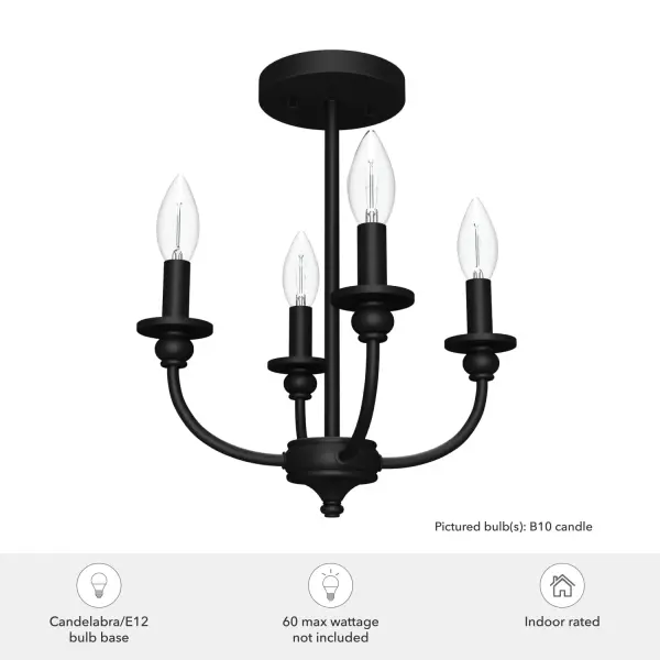 Southcrest Four Light Semi-Flush Mount in Luxe Gold - Image 7