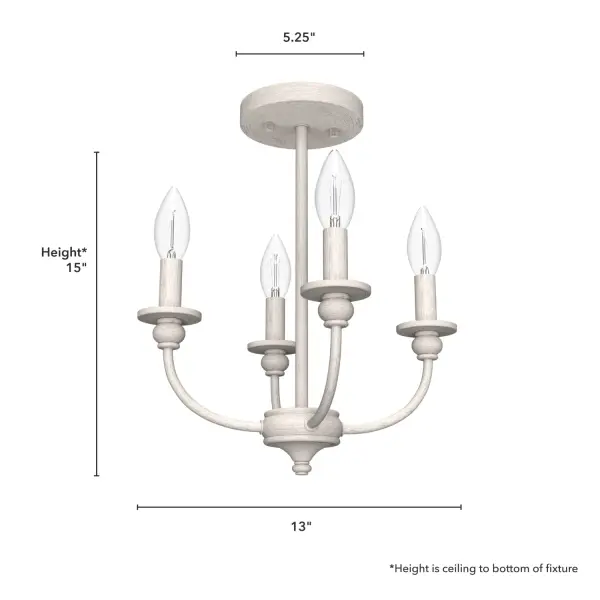 Southcrest Four Light Semi-Flush Mount in Luxe Gold - Image 9