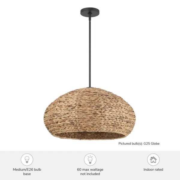 Cambria Three Light Pendant in Matte Black - Image 3