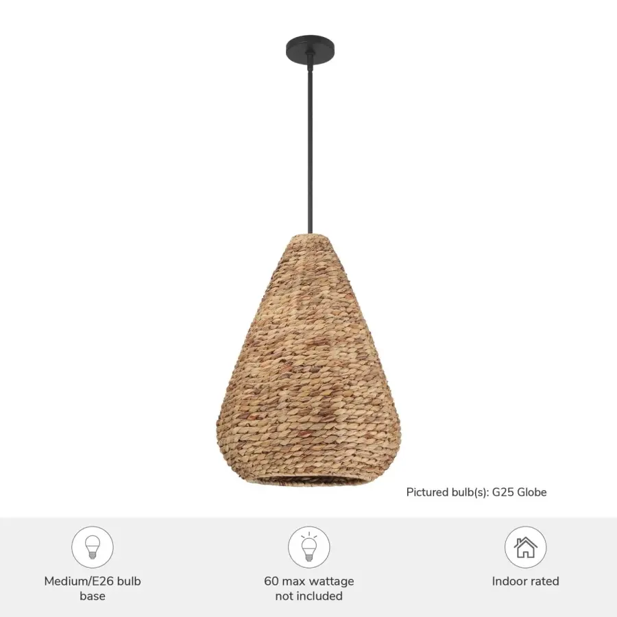 Cambria Three Light Pendant in Matte Black - Image 3
