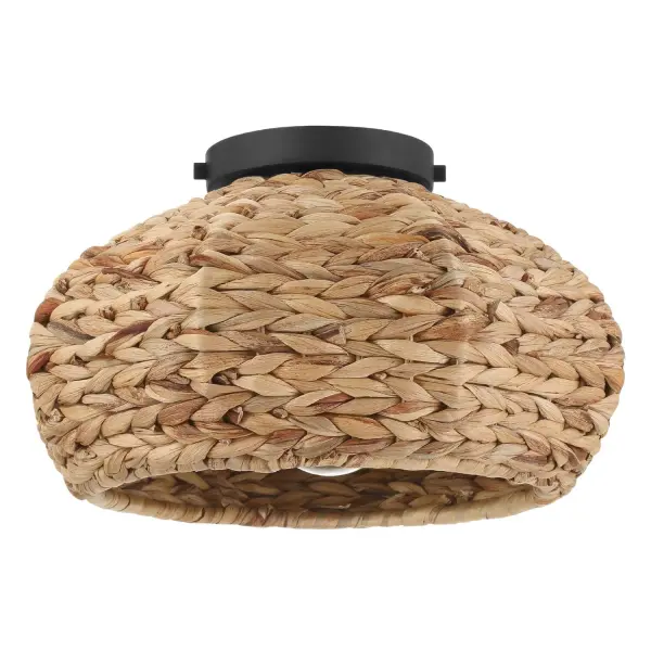 Add natural charm to your home with the Cambria 1 Light Medium 14 Inch Flush Mount, featuring a natural seagrass shade that brings warmth and texture to any space. Perfect for indoor areas like kitchens, bedrooms, and entryways, this flush mount showcases transitional style, blending smooth, relaxed details with a modern, minimal aesthetic. Designed to celebrate natural light, it creates a soft, inviting glow while complementing both contemporary and timeless spaces. The Cambria flush mount is an ideal choice for lower ceilings, offering style and sophistication without compromise. Rated for Indoor use only. Requires 1 E26 Bulbs. Bulbs not included. Down Mount Only TRANSITIONAL: Light, relaxed, elegant. MADE FOR INDOORS: For use in indoor spaces like kitchens, bedrooms, living rooms, dining rooms, and entryways. BULB RECOMMENDATION: Maximum 60 W per light bulb or equivalent LED bulb. Bulbs not included. PICTURED HERE: Match our image using G25 Edison light bulbs. Bulbs not included. TRANSITIONAL: The transitional style celebrates natural light and a relaxed feel with smooth, blending details that create warm yet modern spaces with the best of both worlds; elegant, minimal and adaptable. WARRANTY: One-year limited warranty backed by the trusted experts at Hunter.