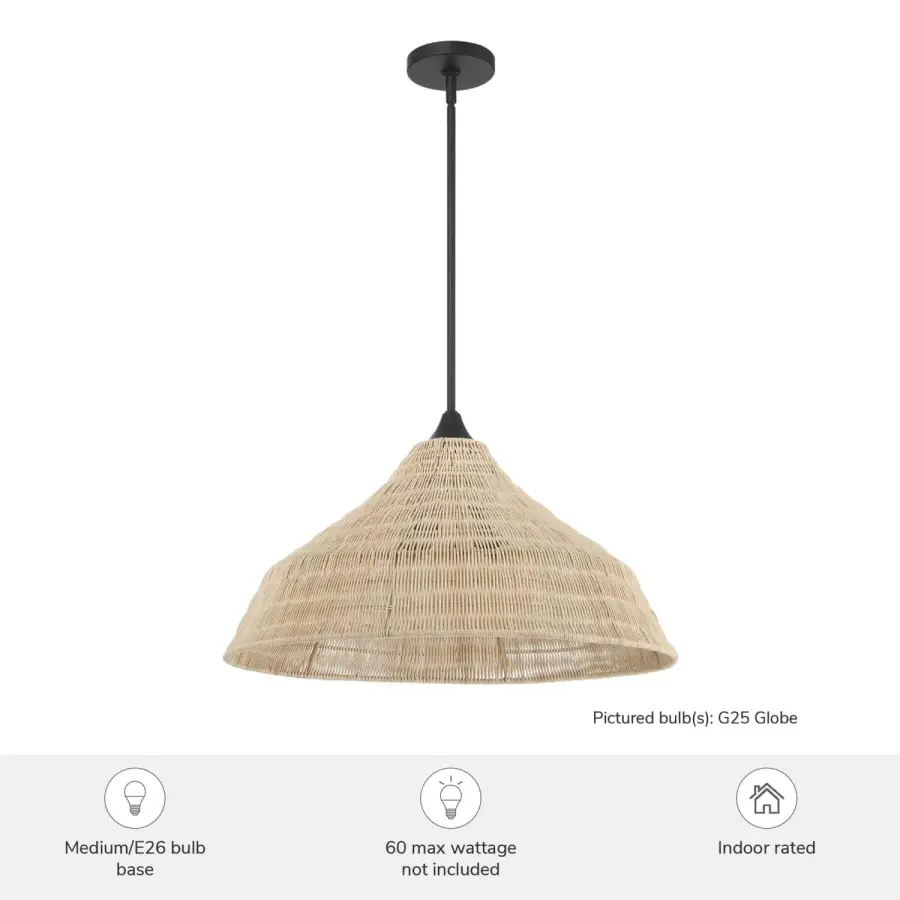 Agoura Three Light Pendant in Matte Black - Image 3