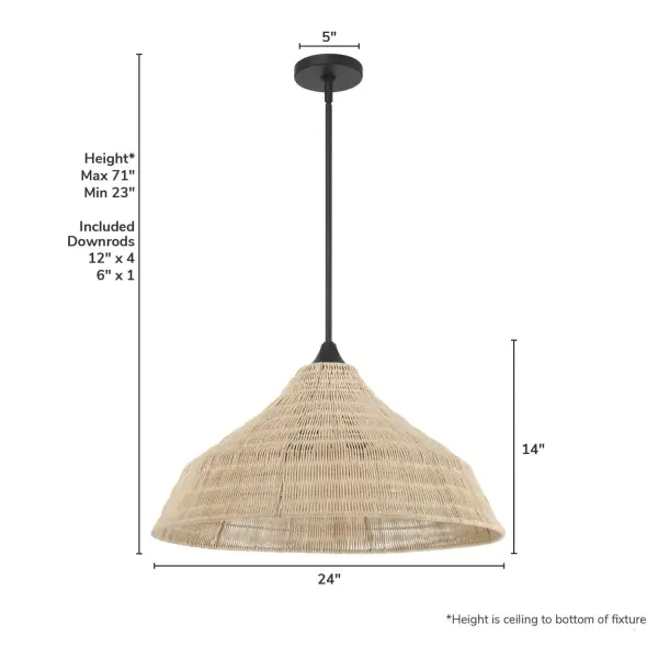 Agoura Three Light Pendant in Matte Black - Image 4