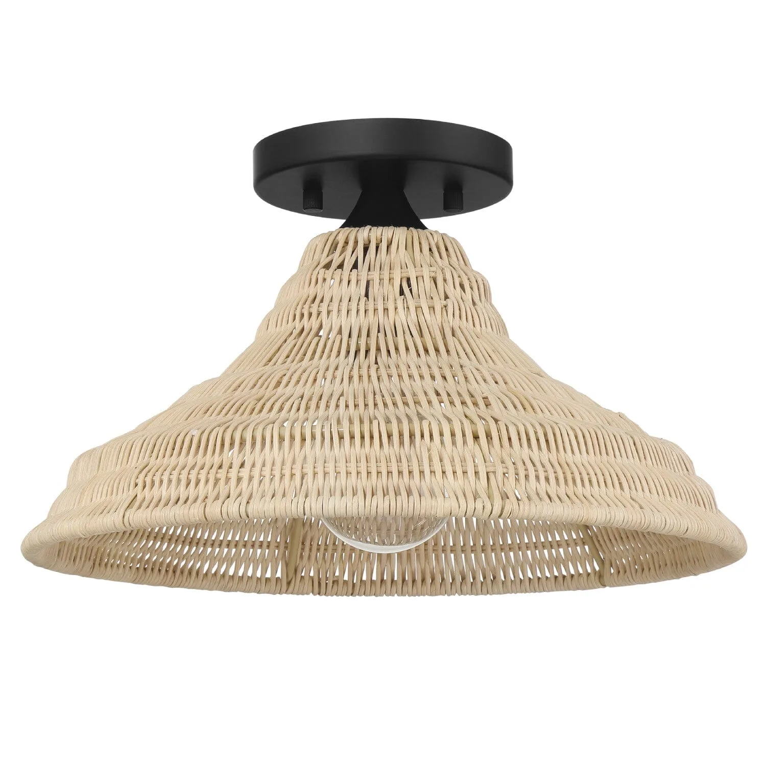 Agoura One Light Flush Mount in Matte Black