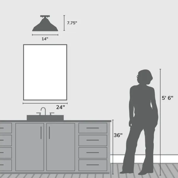 Agoura One Light Flush Mount in Matte Black - Image 5