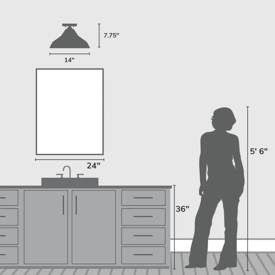 Agoura One Light Flush Mount in Matte Black - Image 5