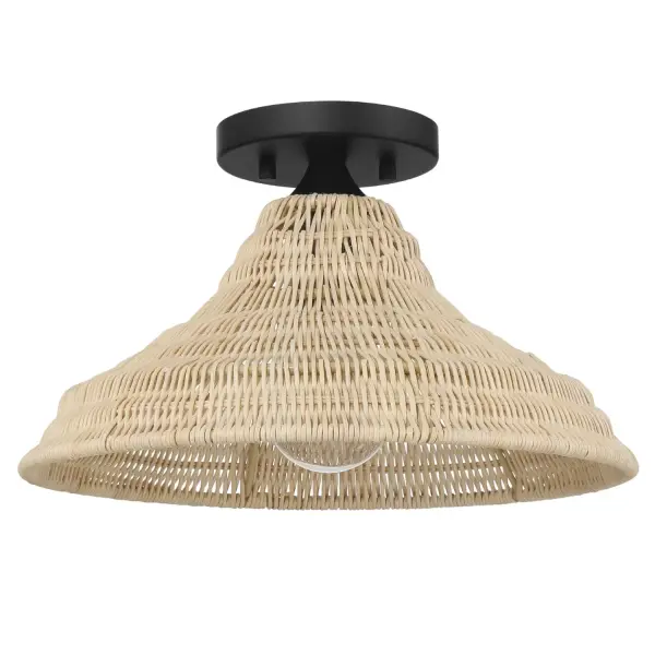 Agoura One Light Flush Mount in Matte Black - Image 7