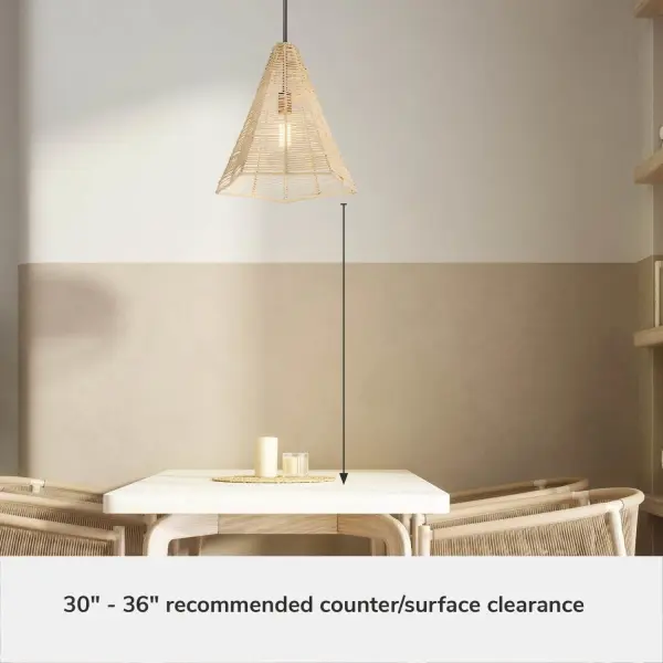 Comet Large Rattan Pendant Light - Image 6