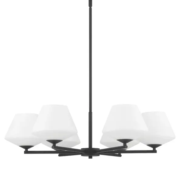 Celestial Valley 6-Light Chandelier in Matte Black - Image 15