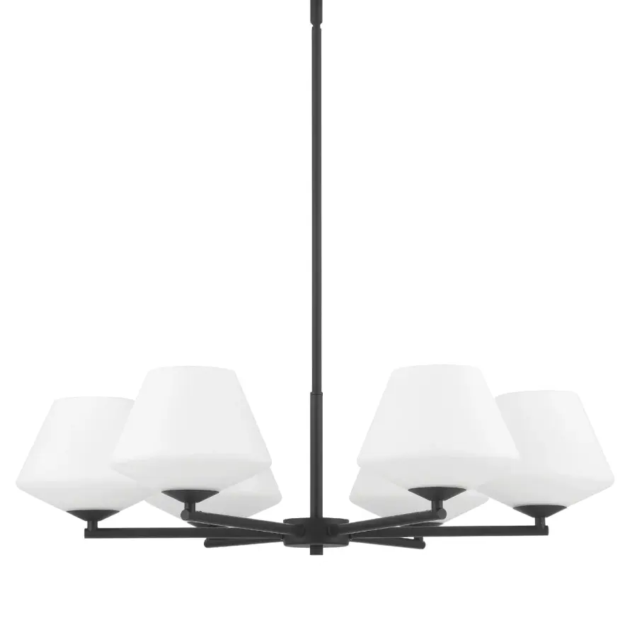 Celestial Valley 6-Light Chandelier in Matte Black - Image 15