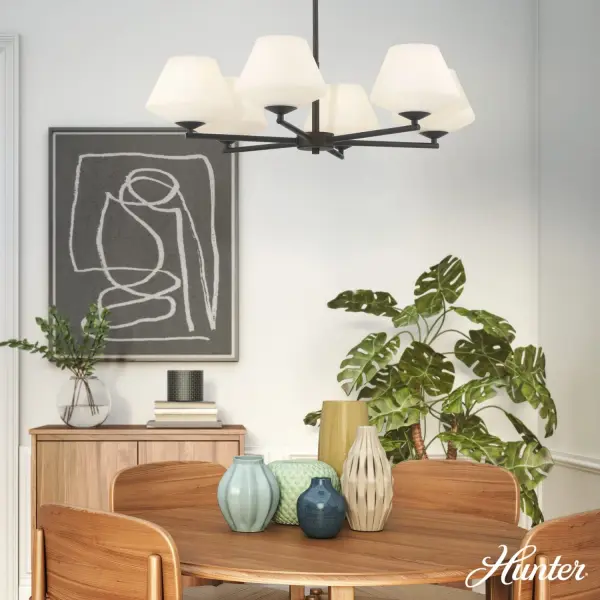 Celestial Valley 6-Light Chandelier in Matte Black - Image 4