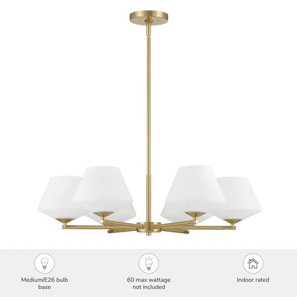 Celestial Valley 6-Light Chandelier in Matte Black - Image 5