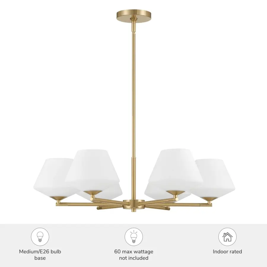Celestial Valley 6-Light Chandelier in Matte Black - Image 5
