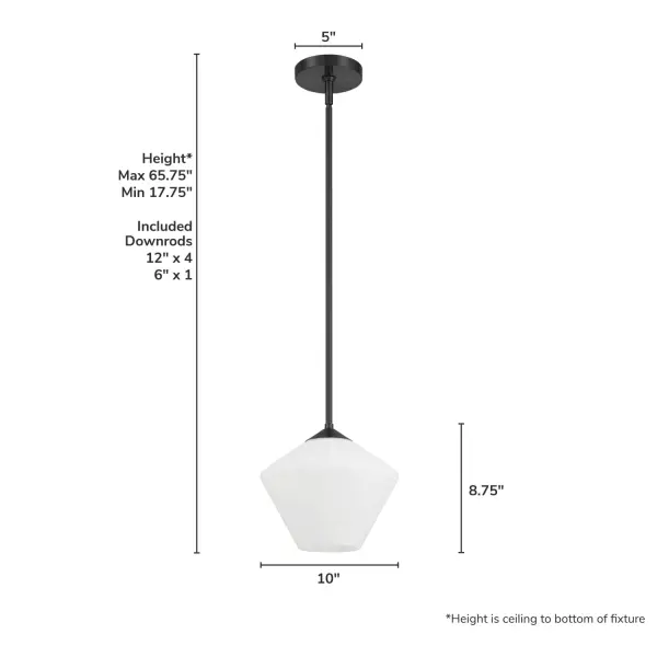 Celestial Valley One Light Pendant in Matte Black - Image 8
