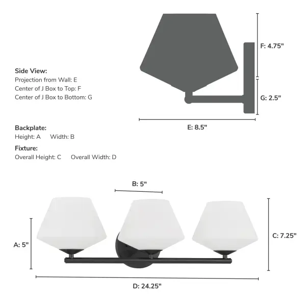 Celestial Valley Three Light Vanity in Alturas Gold - Image 7