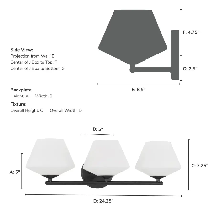 Celestial Valley Three Light Vanity in Alturas Gold - Image 7