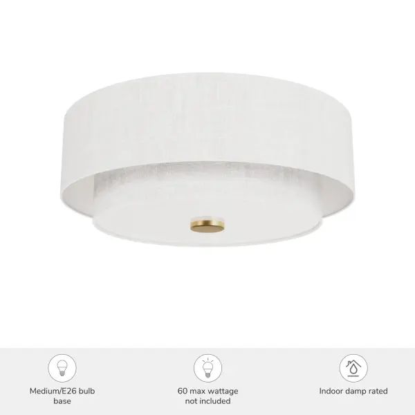 Brookside Two Light Flush Mount in Matte Black - Image 5